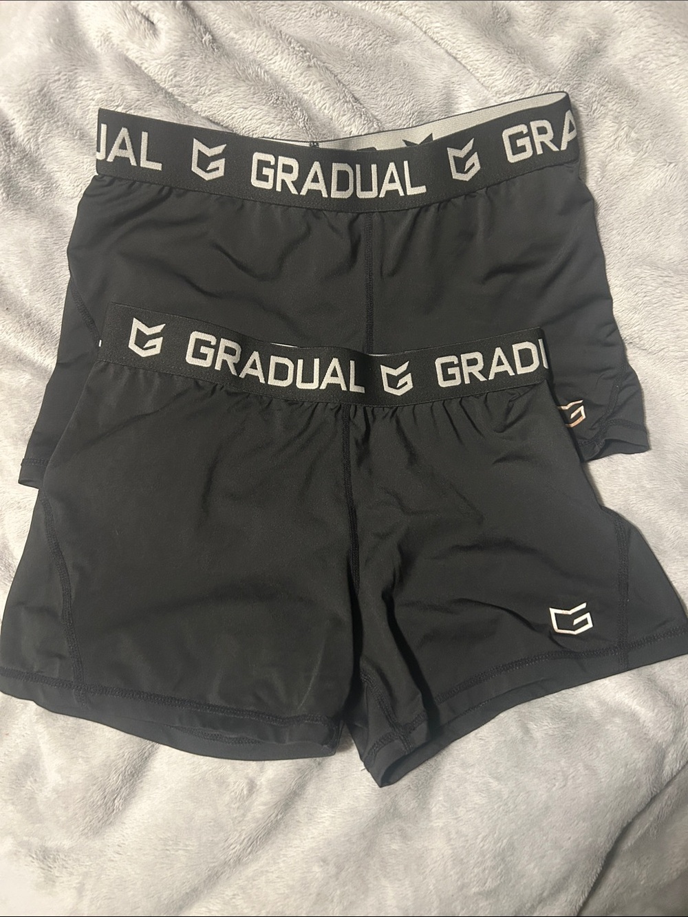 Gradual Women's Black Performance Athletic Shorts - Supportive Waistband